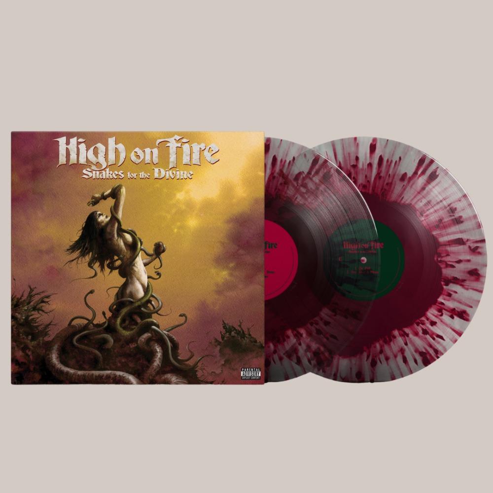 High On Fire - Snakes For The Divine Vinyl - Color In Color: Grape Inside Clear with Apple Splatter