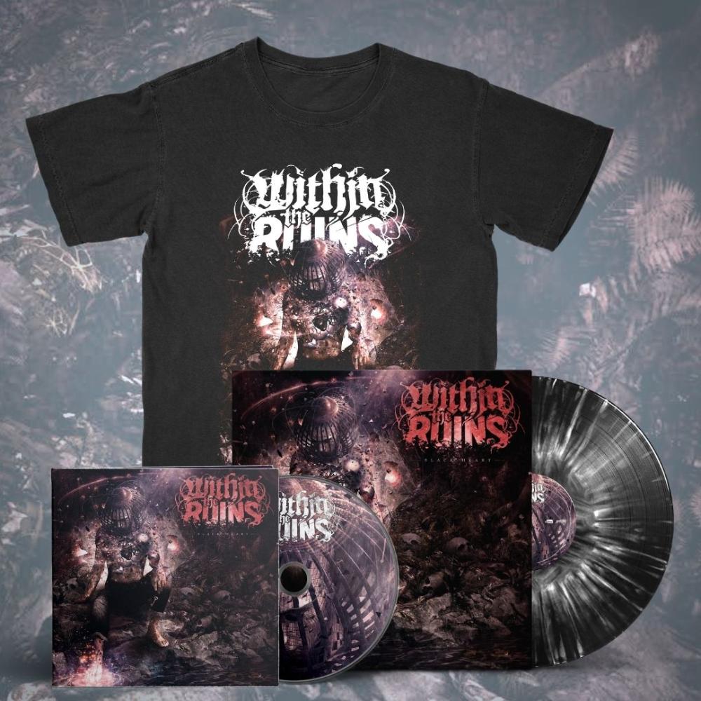 Within The Ruins “Black Heart” Shirt + CD + LP Bundle