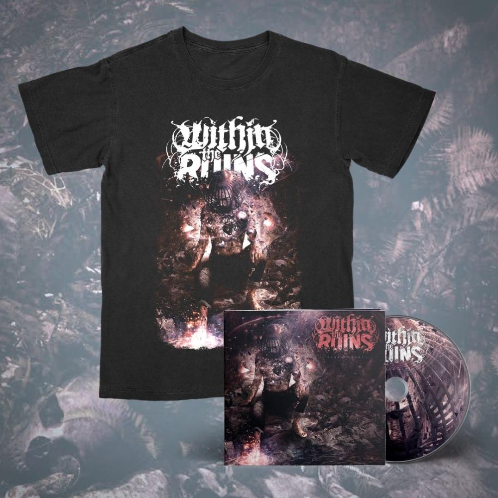 Within The Ruins “Black Heart” Shirt + CD Bundle